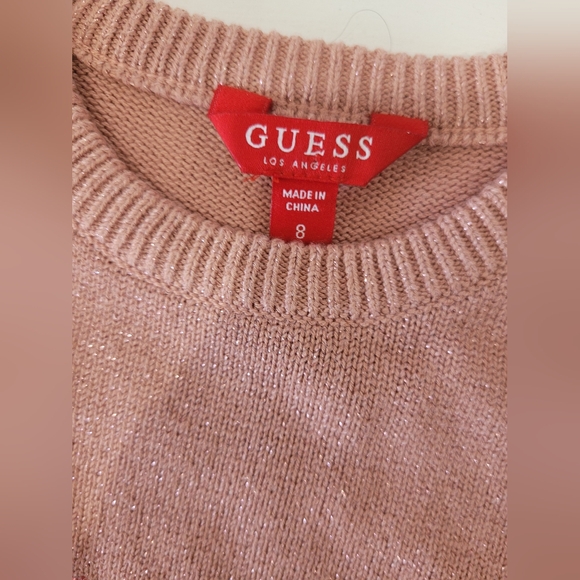 GUESS Rose Gold Sparkle Girls Sz 8 Knitted. - Picture 4 of 6